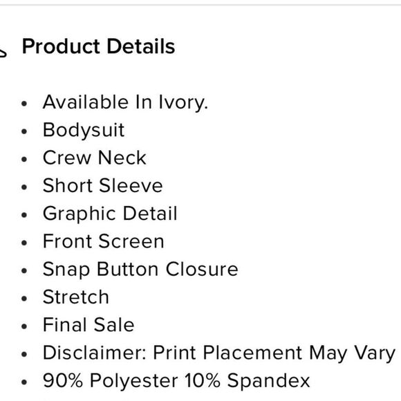 Shape Of Me Bodysuit - Ivory NWOT - Picture 5 of 7